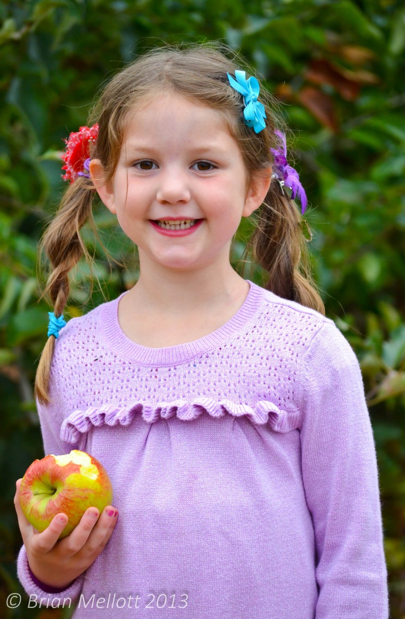 Girl with Apple--Carter Mountain Orchard, Charlottesville, VA