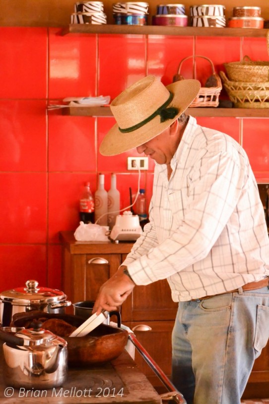 Man in Red Kitchen