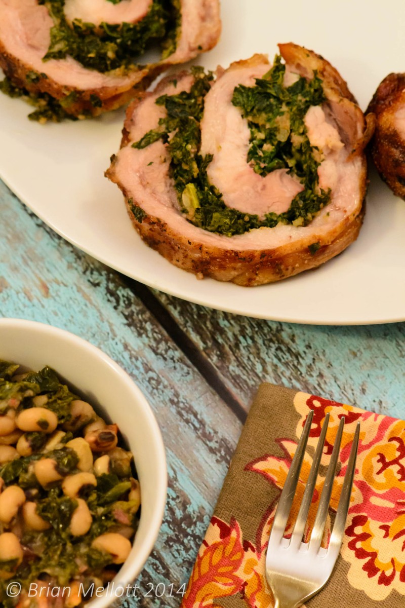 Pork and Kale Roulade